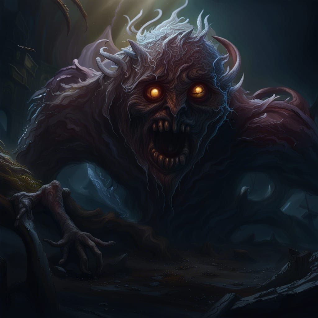 Detailed Sleep Paralysis Monster in Fantasy Art