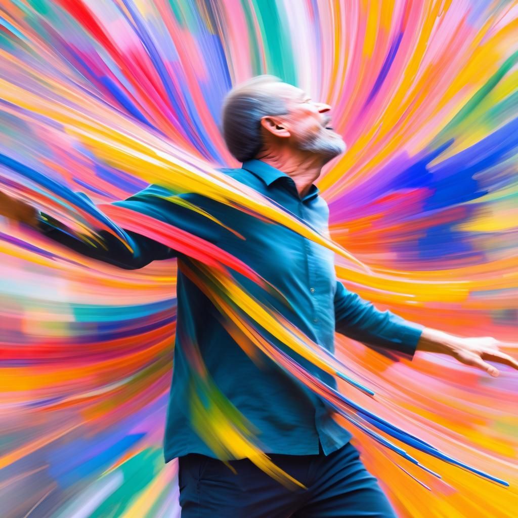 Abstract Expressionist Dance of Colors