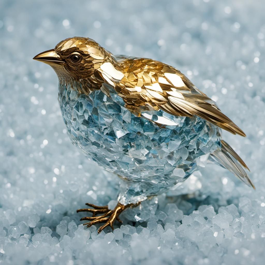 Crystalline Bird in Golden Hour Light