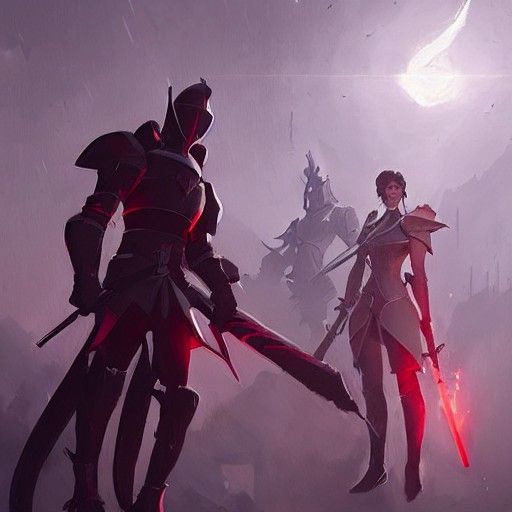 Knights standing guard
