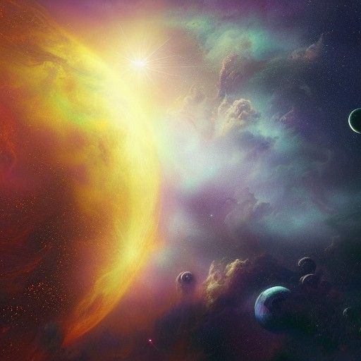 Spectacular Space Vista of Celestial Winds and Worlds