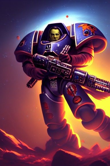 Anime Space Marine Sci-Fi Concept Art