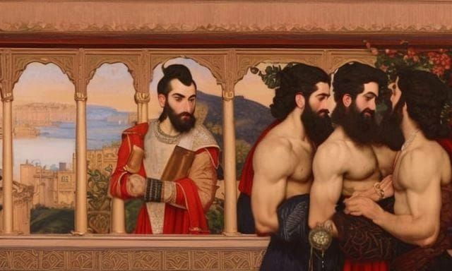 Embracing Men in Medieval Armenian Style