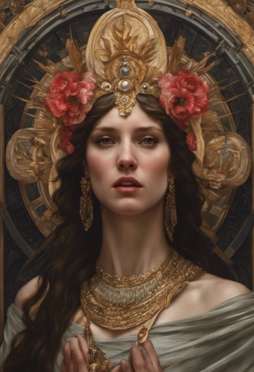 Persephone in Hades Palace: Hyperrealistic Digital Render