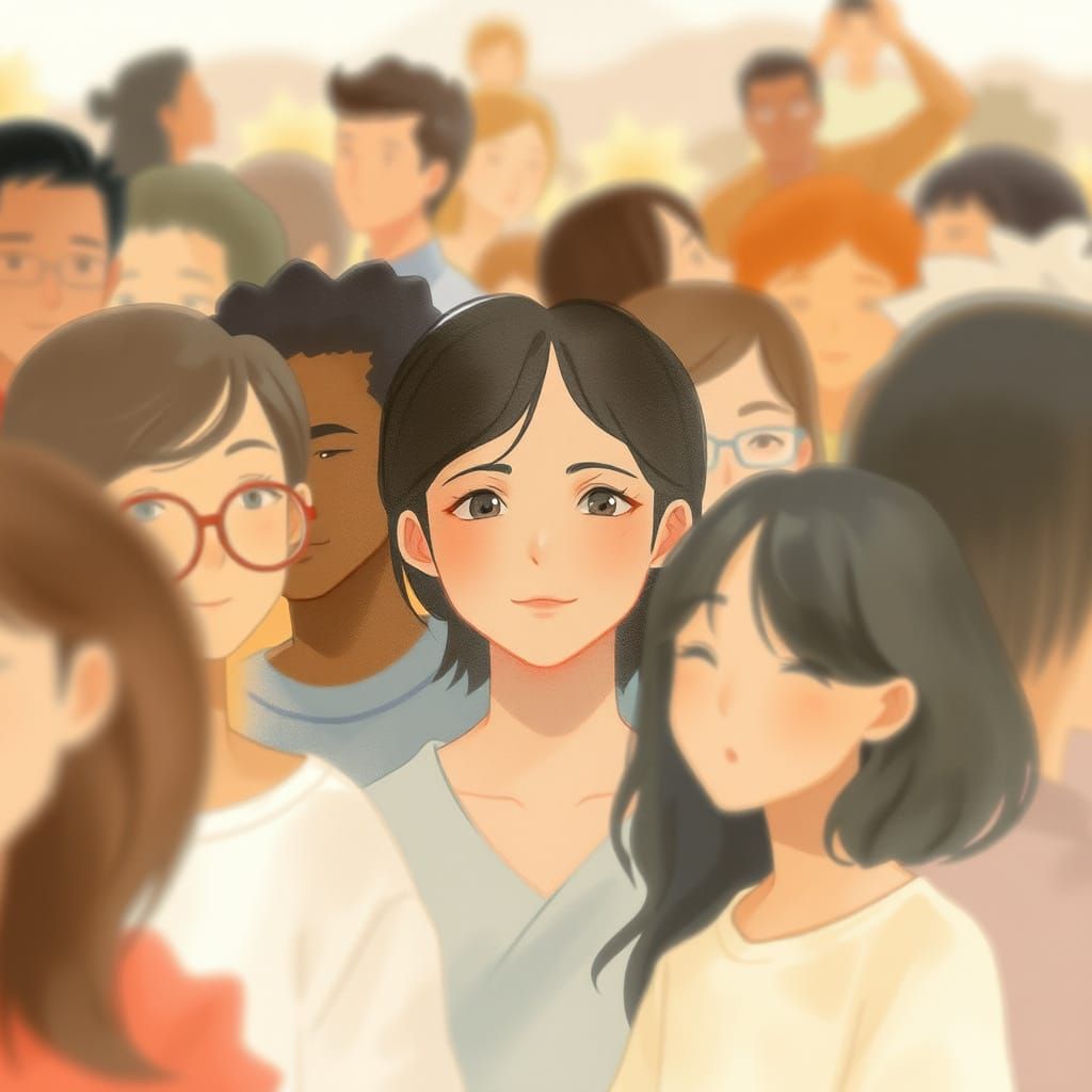 Ethereal Watercolor People in Abstract Dreamscape