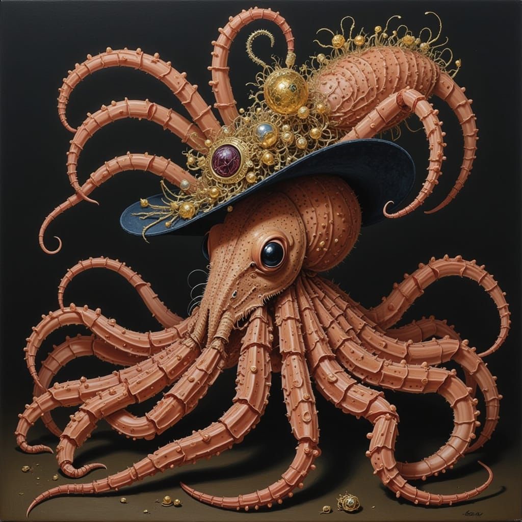 Octopus in Royal Ascot Hat