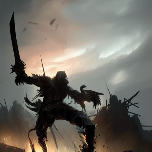 Fallen Knight on Battlefield of the Dead