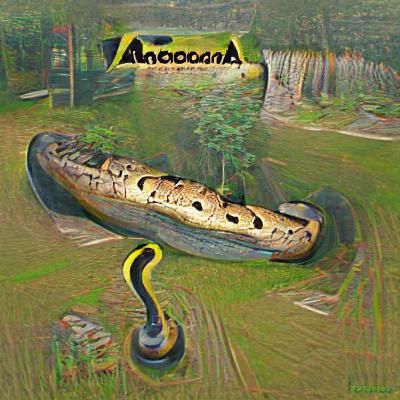 Detailed Anaconda in Lush Jungle Environment