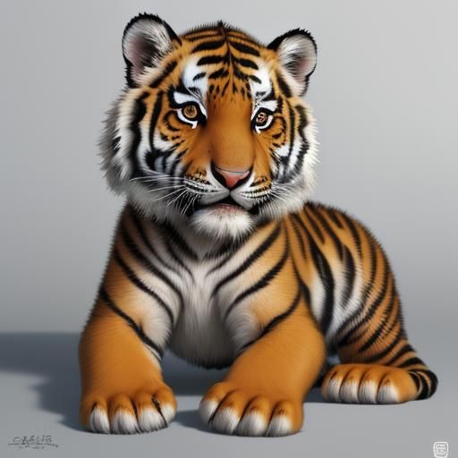 Tiger Cub with Jade Eyes