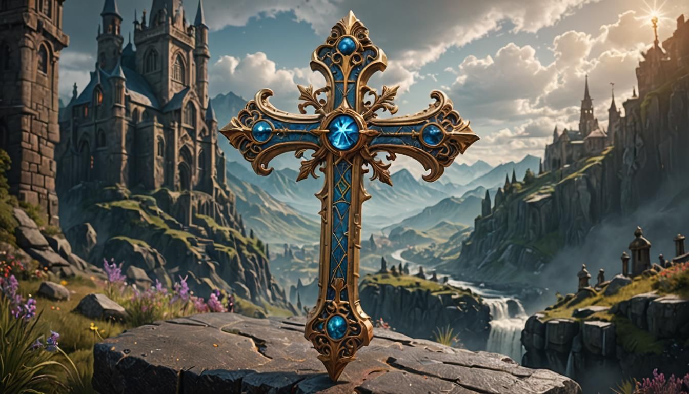Fantastical Holy Cross Scepter Concept Art