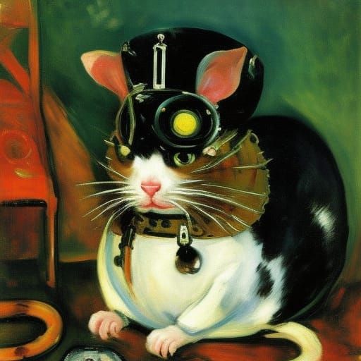 Robotized Rat: Clockpunk Dystopian Folk Art