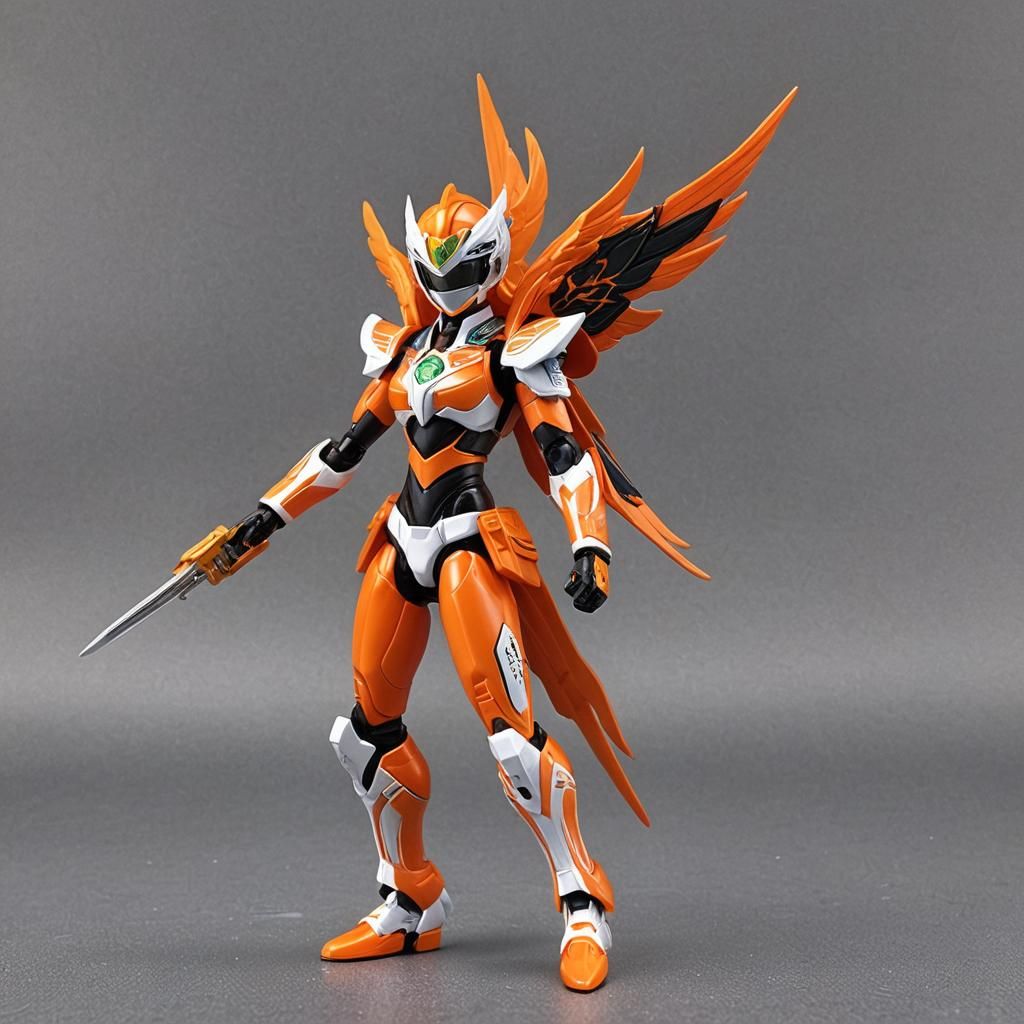 Female Orange Eagle Quartz super sentai action figure