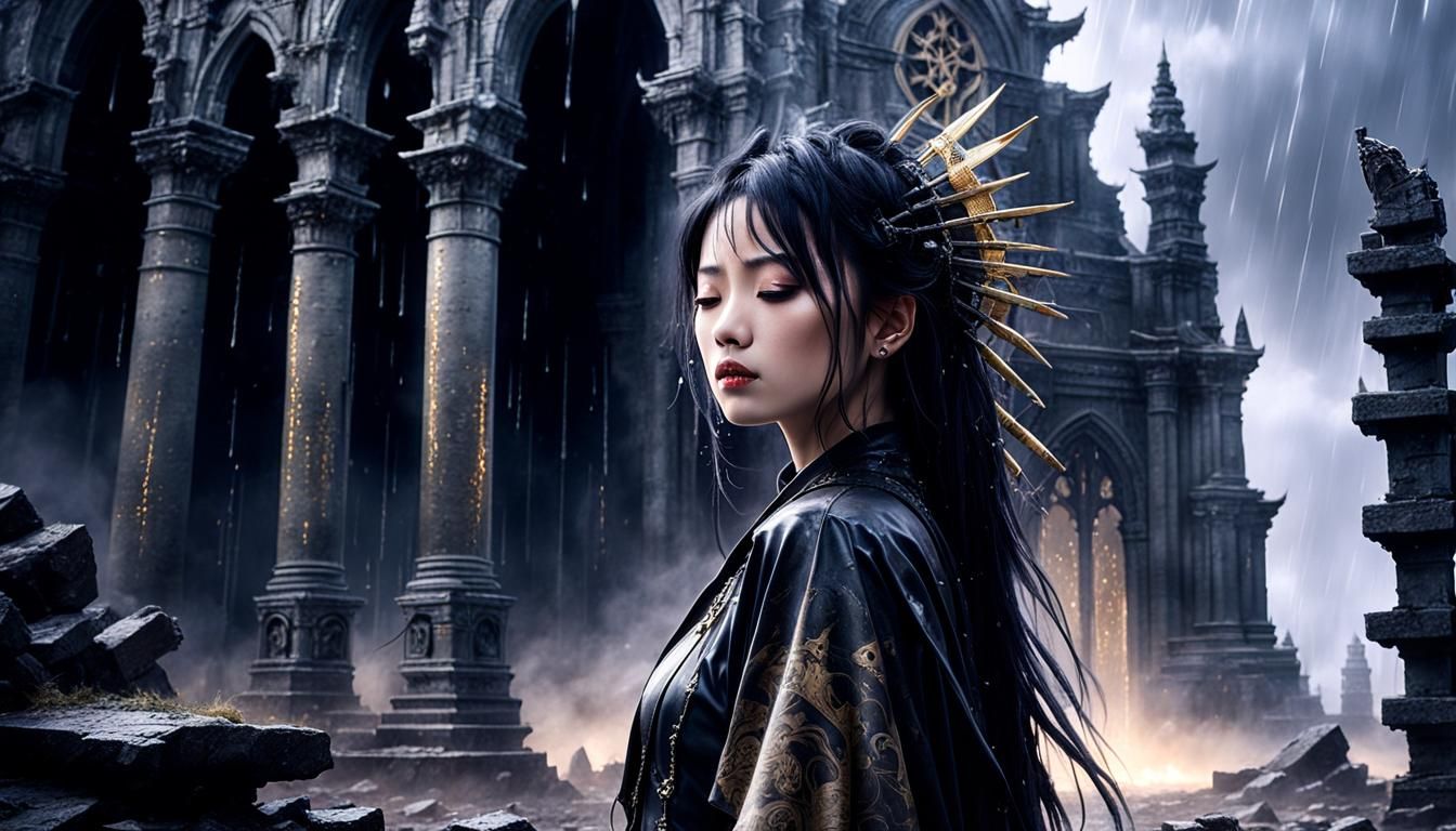 Dark Fantasy Portrait with Tattoos