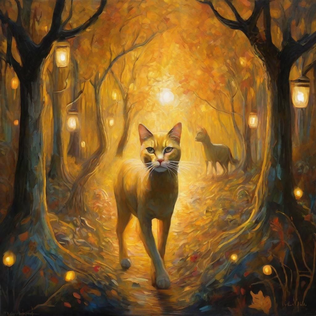 Mystical Cataur in Expressionist Style