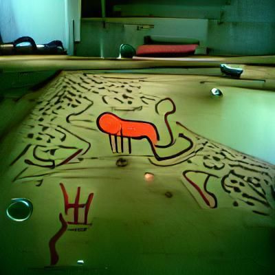Pool Table Design in Haring Style