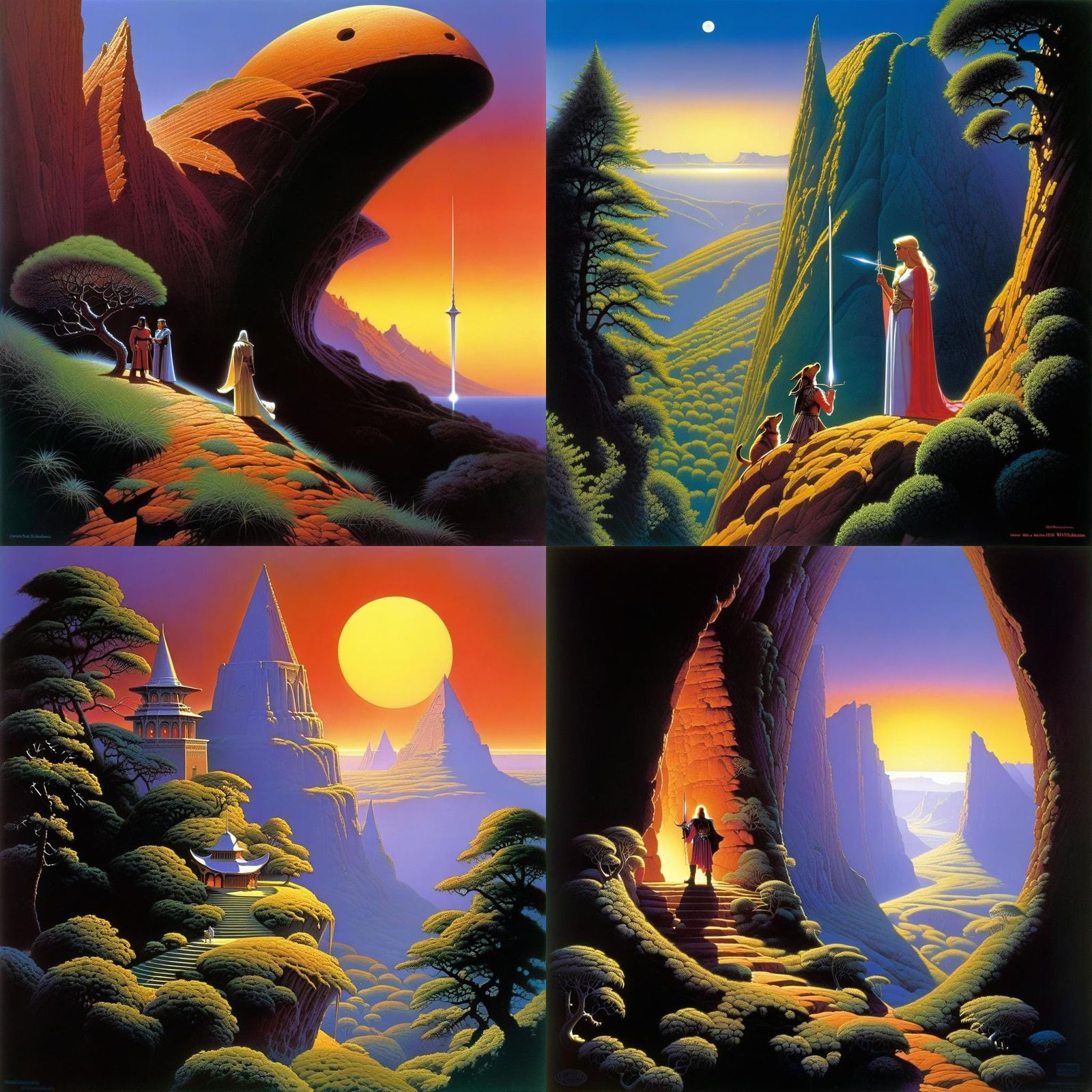 Epic Fantasy Scene in Whelan Style