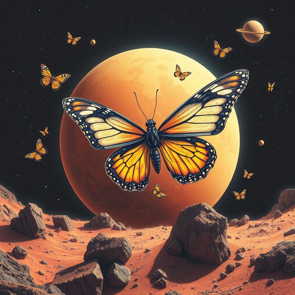 Butterflies on Mars: An AI Generated Concept