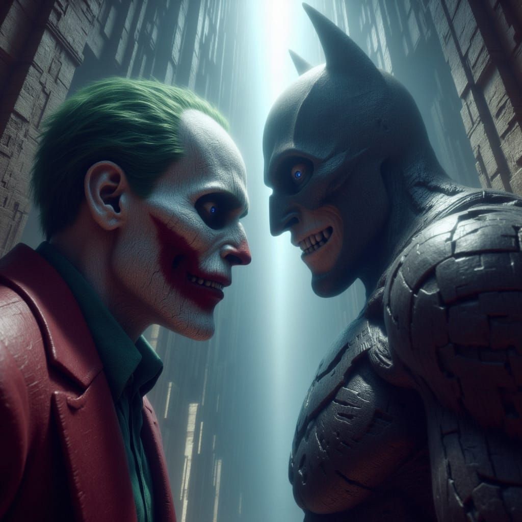 Batman Battles the Joker in a Monolithic Skull Arena