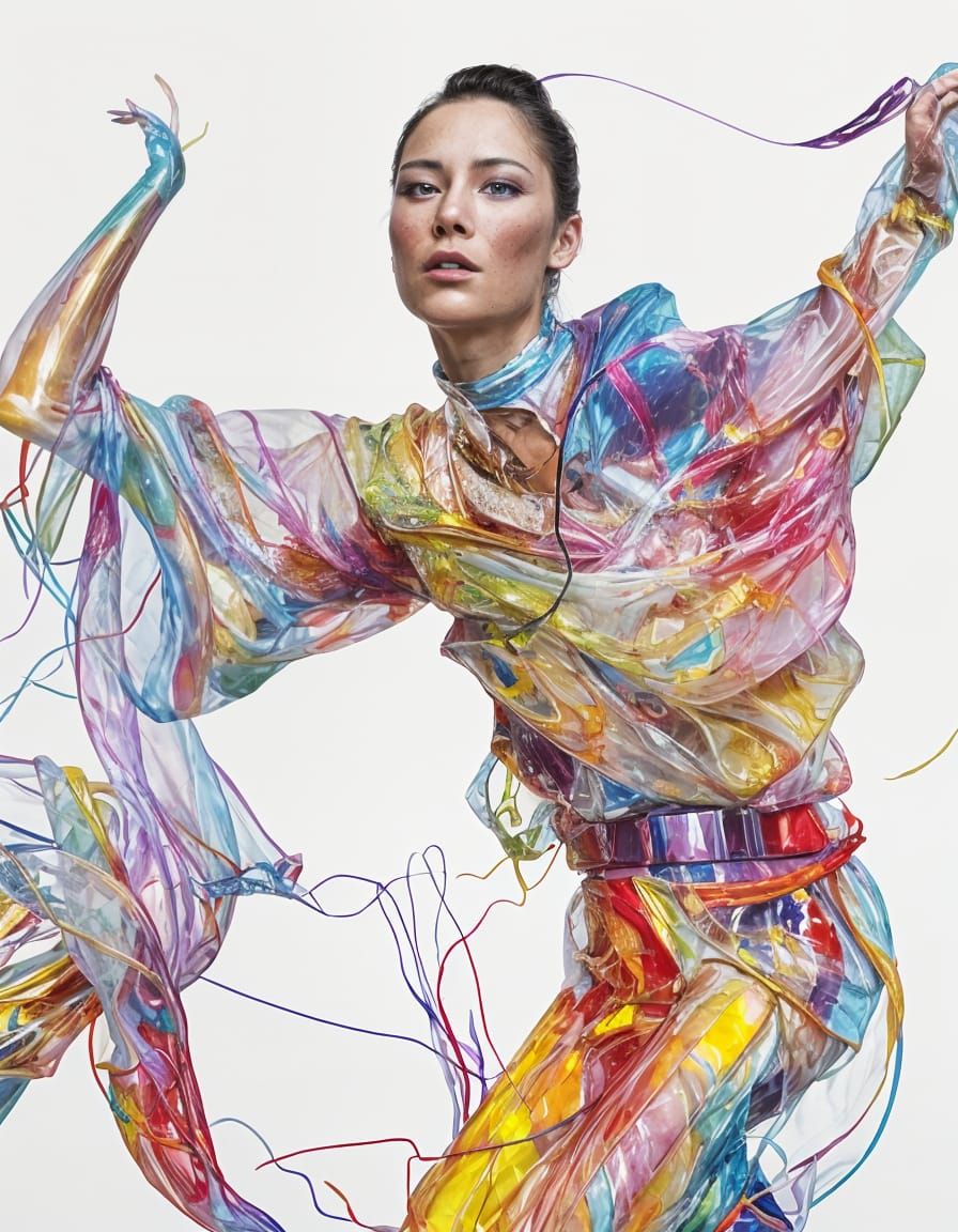 Technicolor Celebration in Hyperreal Style