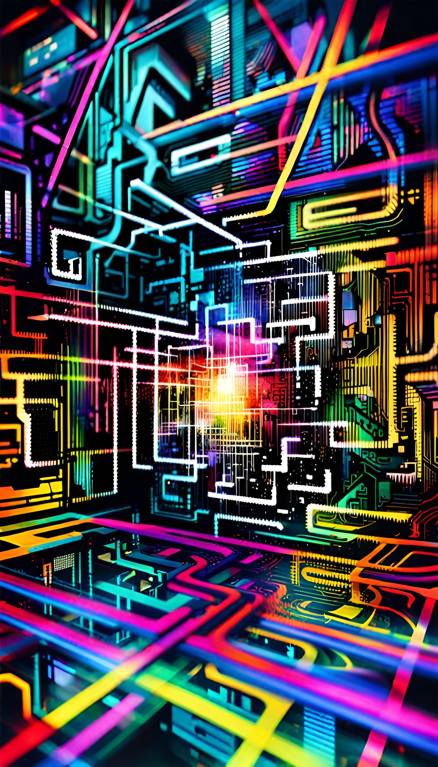 Abstract geometric glitch-pop 🤘13feb24