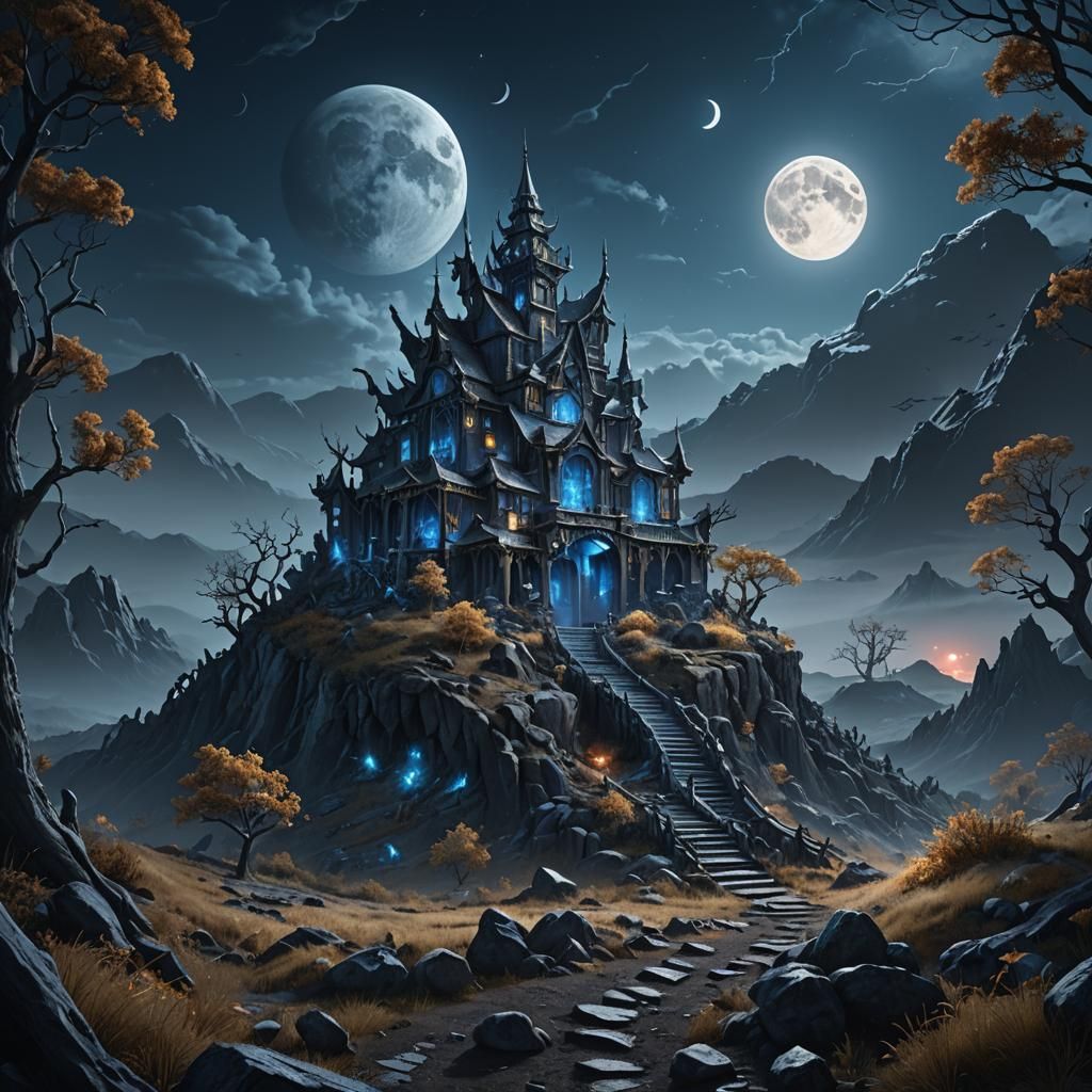 Blue Bones on Dark Hill: Fantasy Concept Art
