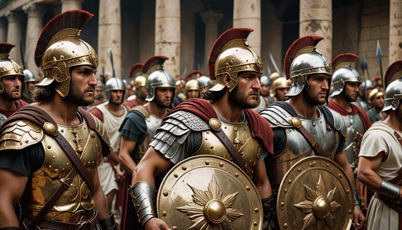 Gauls Versus Romans: Historical Scene in Hyperrealism