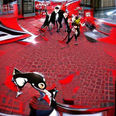 Persona 5 Character in Vibrant Style