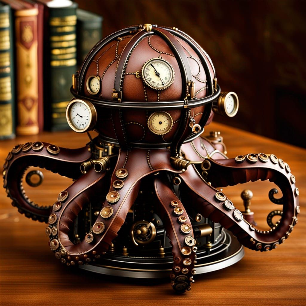 Steampunk Octopus Machine Tabletop Model