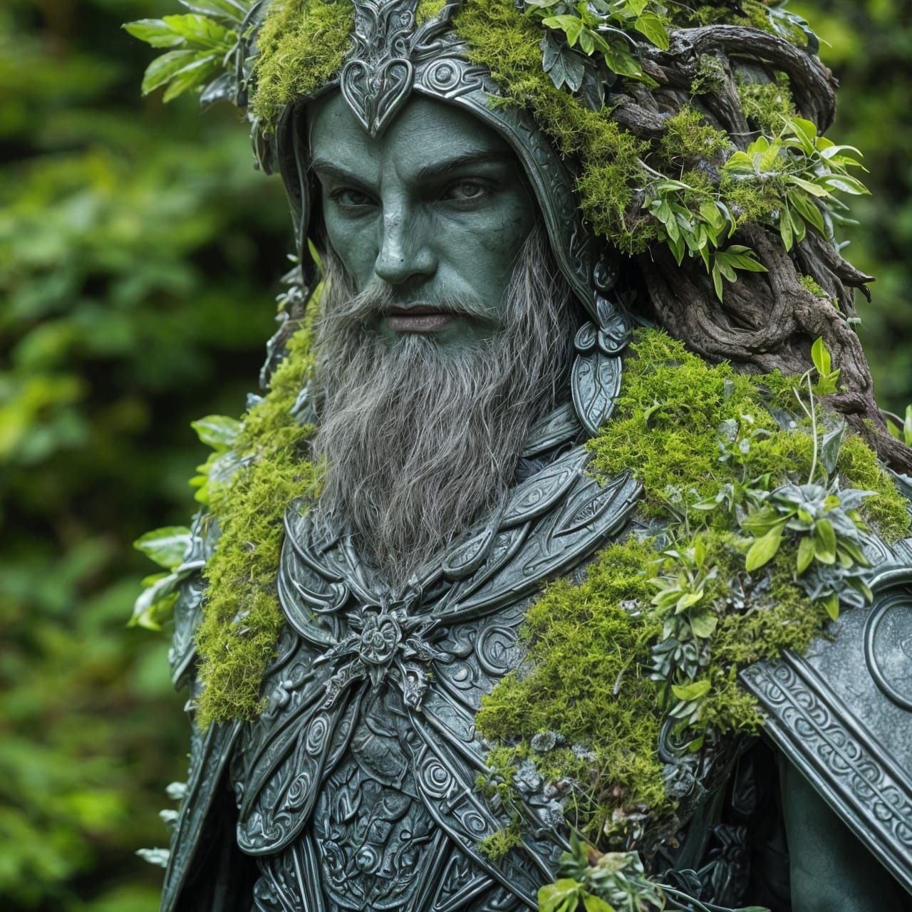 Fantasy Forest Druid with Alligator Skin