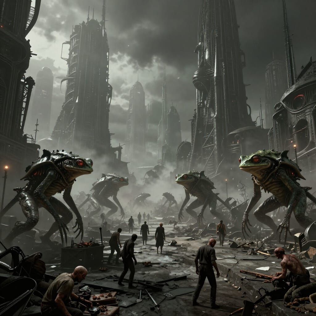 Future Dystopia: Frogs Rule Over Enslaved Humanity