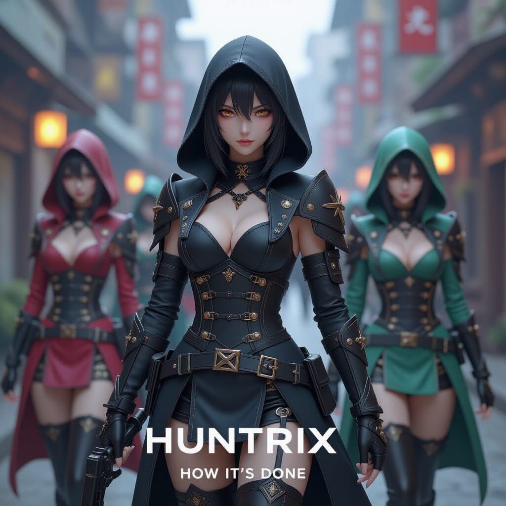 K-Pop Demon Hunters in 3D Anime Art