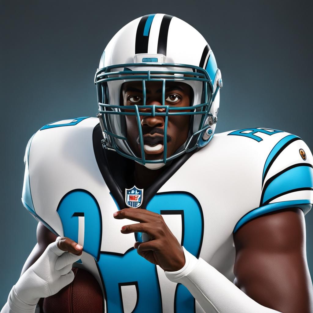 Frozone-Themed Football Player in Modern Style