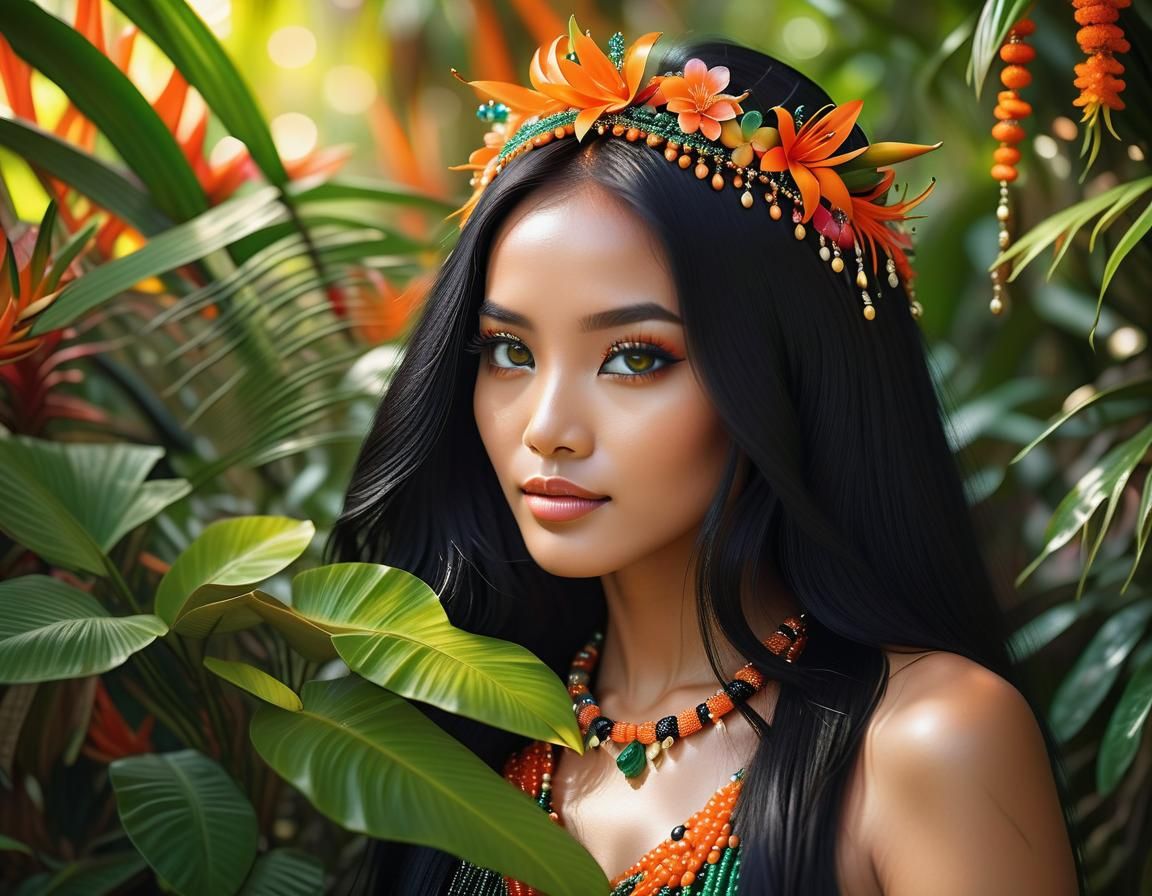 Young Princess in Jungle Portrait Photography