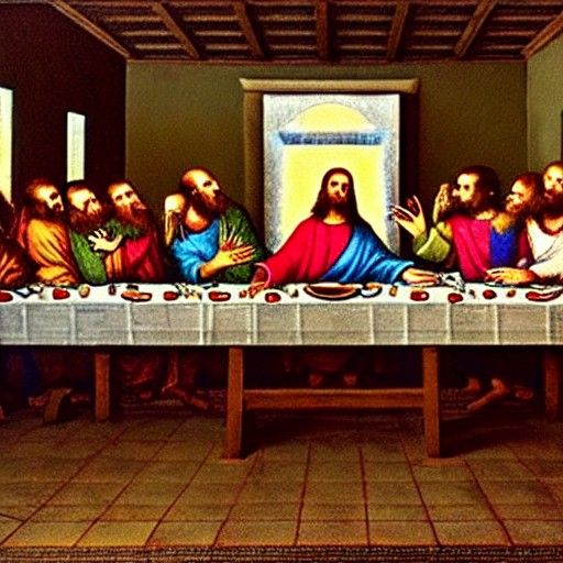 The Last Supper with Twelve Disciples