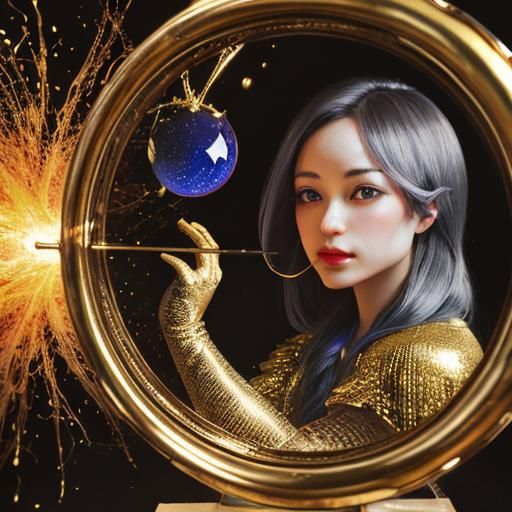 Surreal Galaxies in Shattered Glass: 3D Render