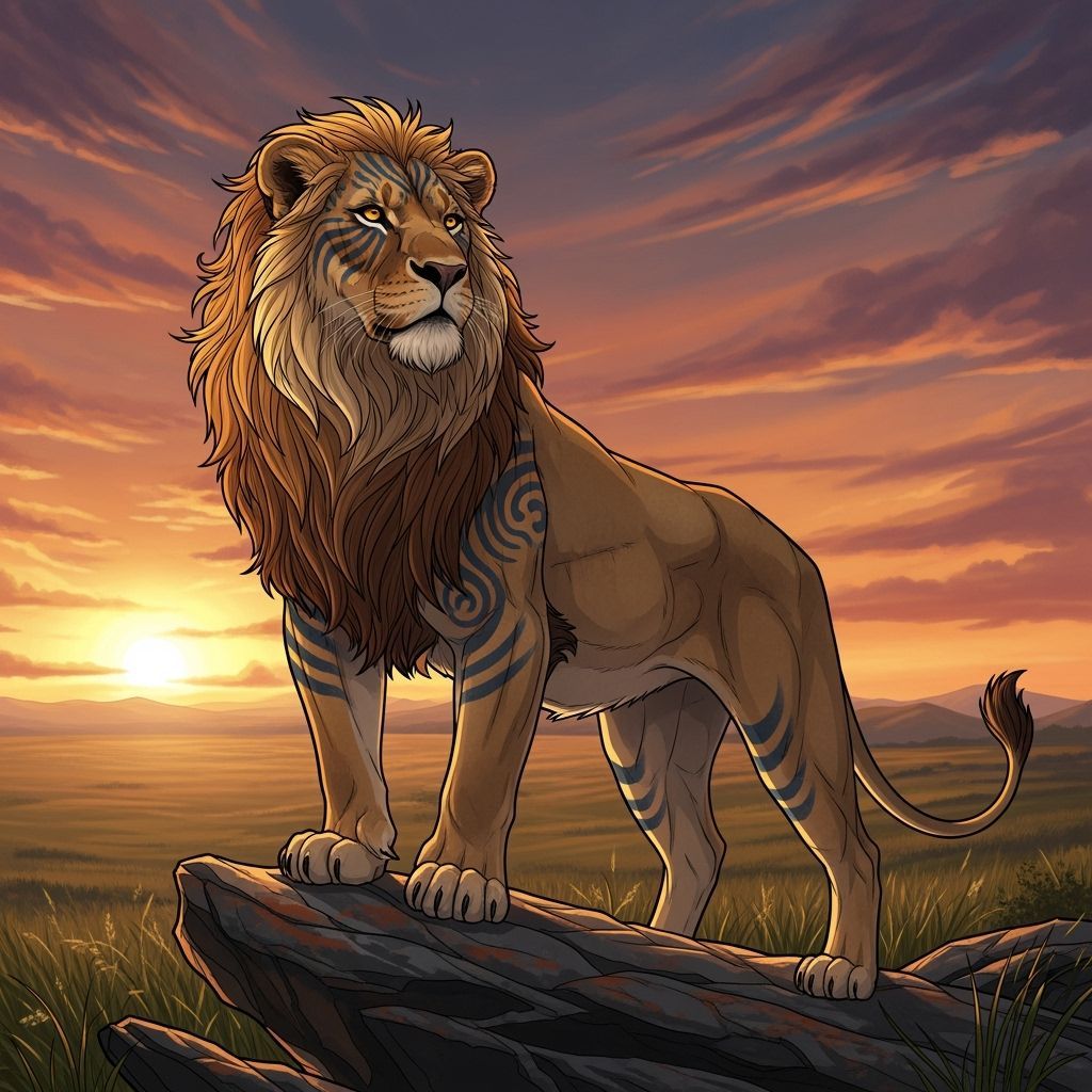 Lioness with Golden Mane Surveys Her Kingdom