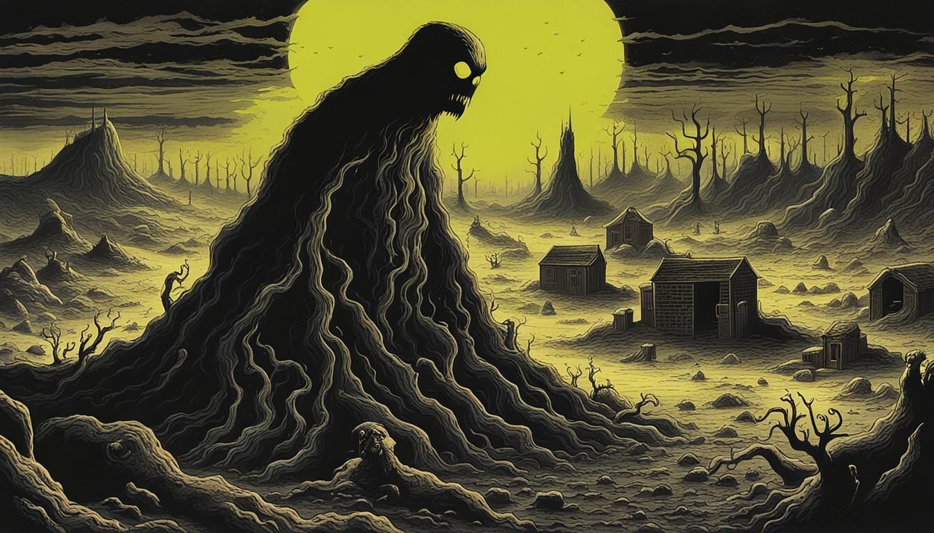 Shadow Monster Emerges from Acid Pit of Hell