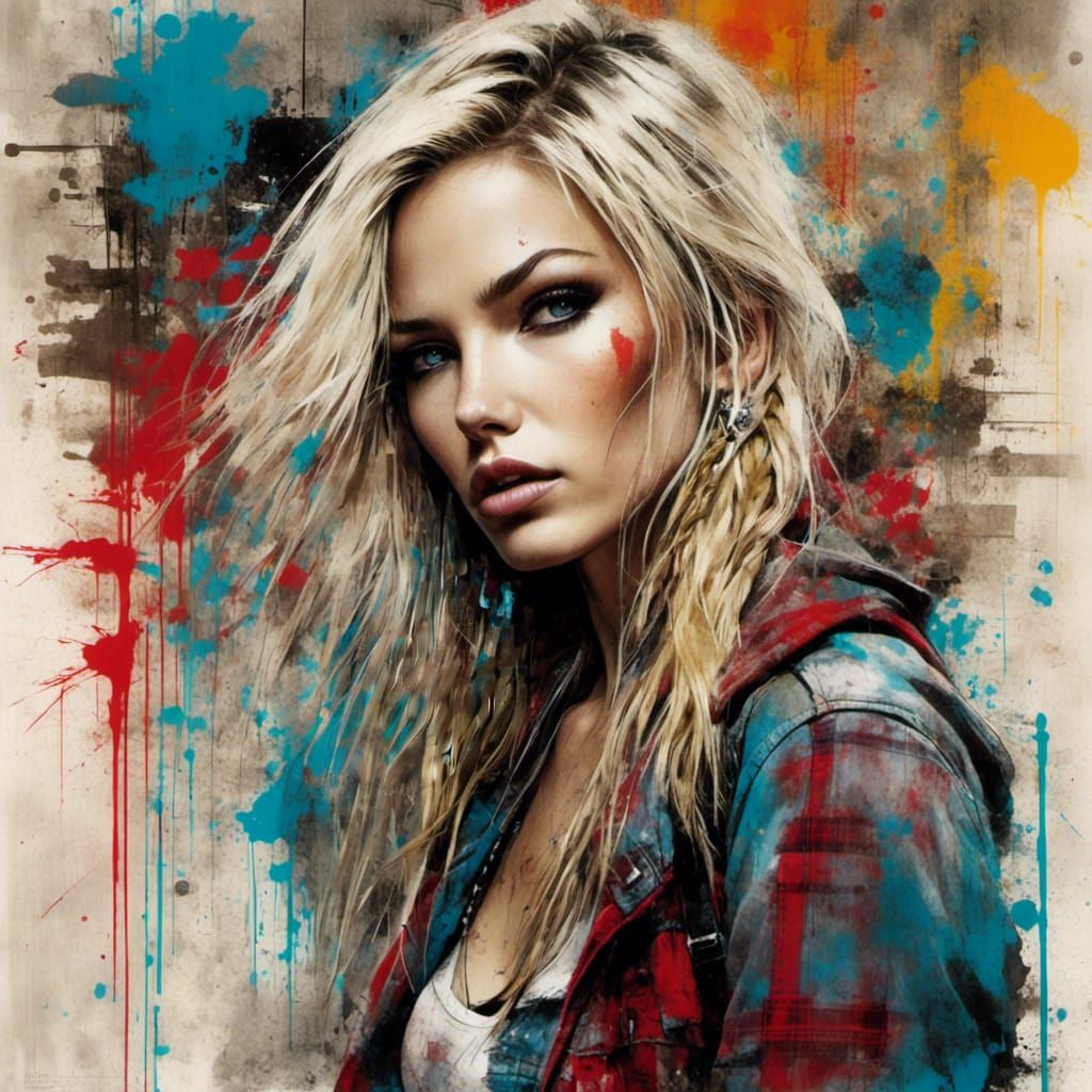 <lora:Grunge-Poster:1.0>
