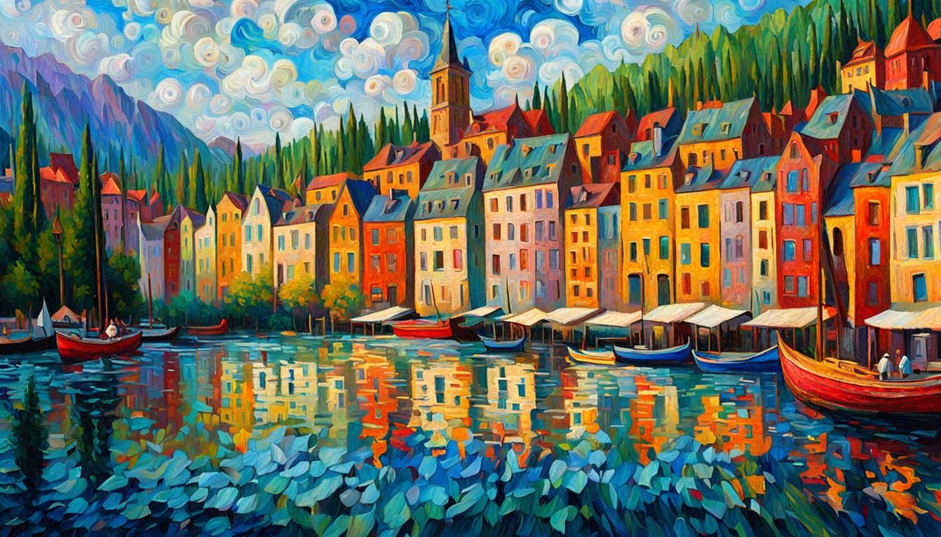 Dramatic Expressionist Painting with Textured Paint