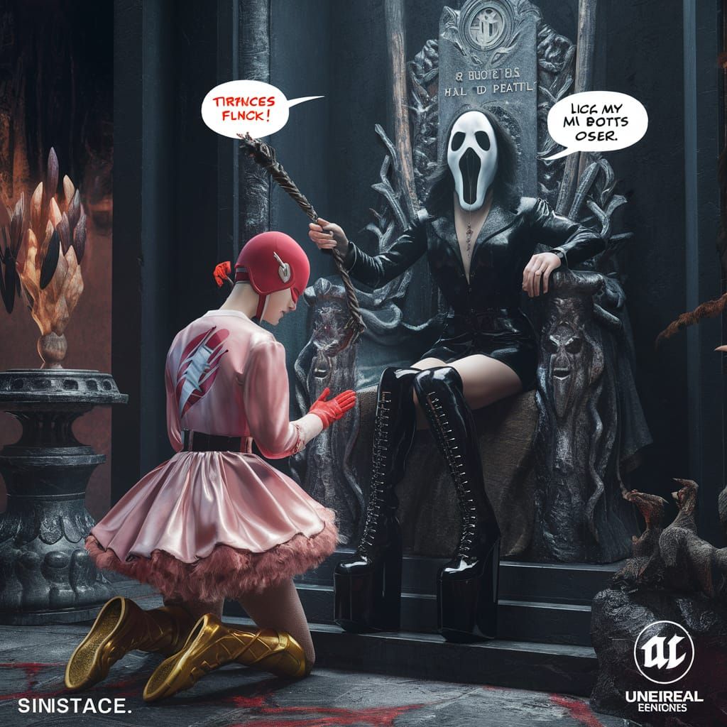 Surreal Artstation Rendering: Flash in Ominous Hall