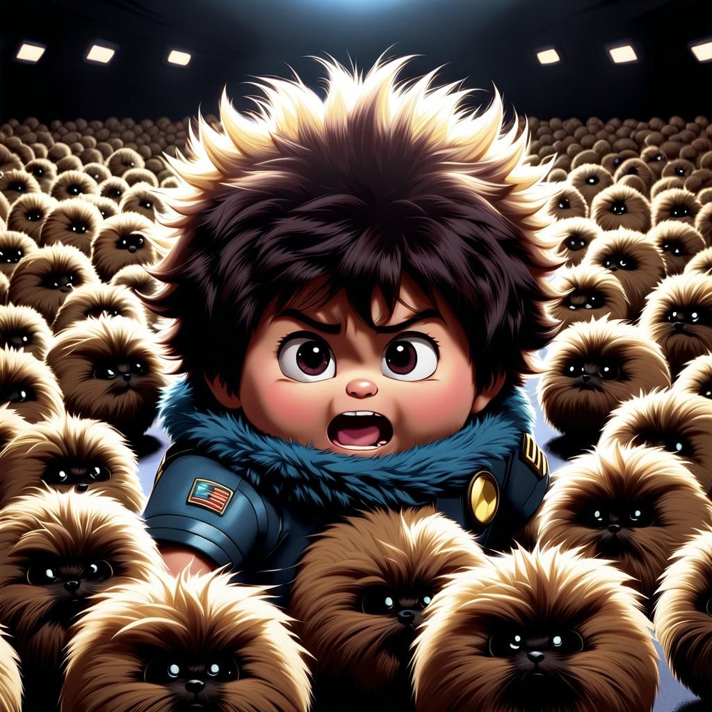 Drowning in Tribbles: A Pixar-Style Chibi Nightmare