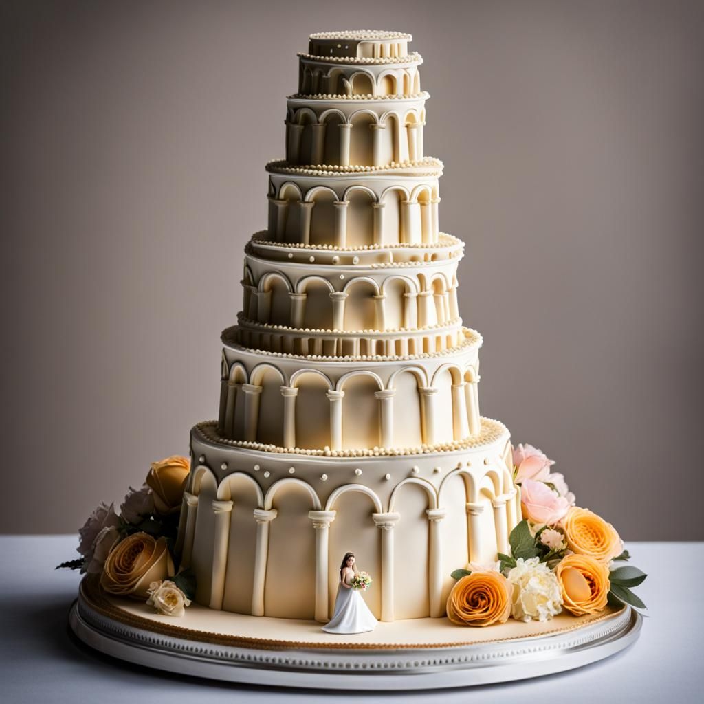 Leaning Tower Wedding Cake Sculpture
