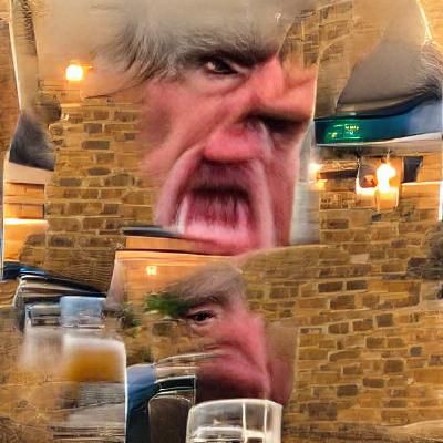 Angry British Man Yelling in a Pub