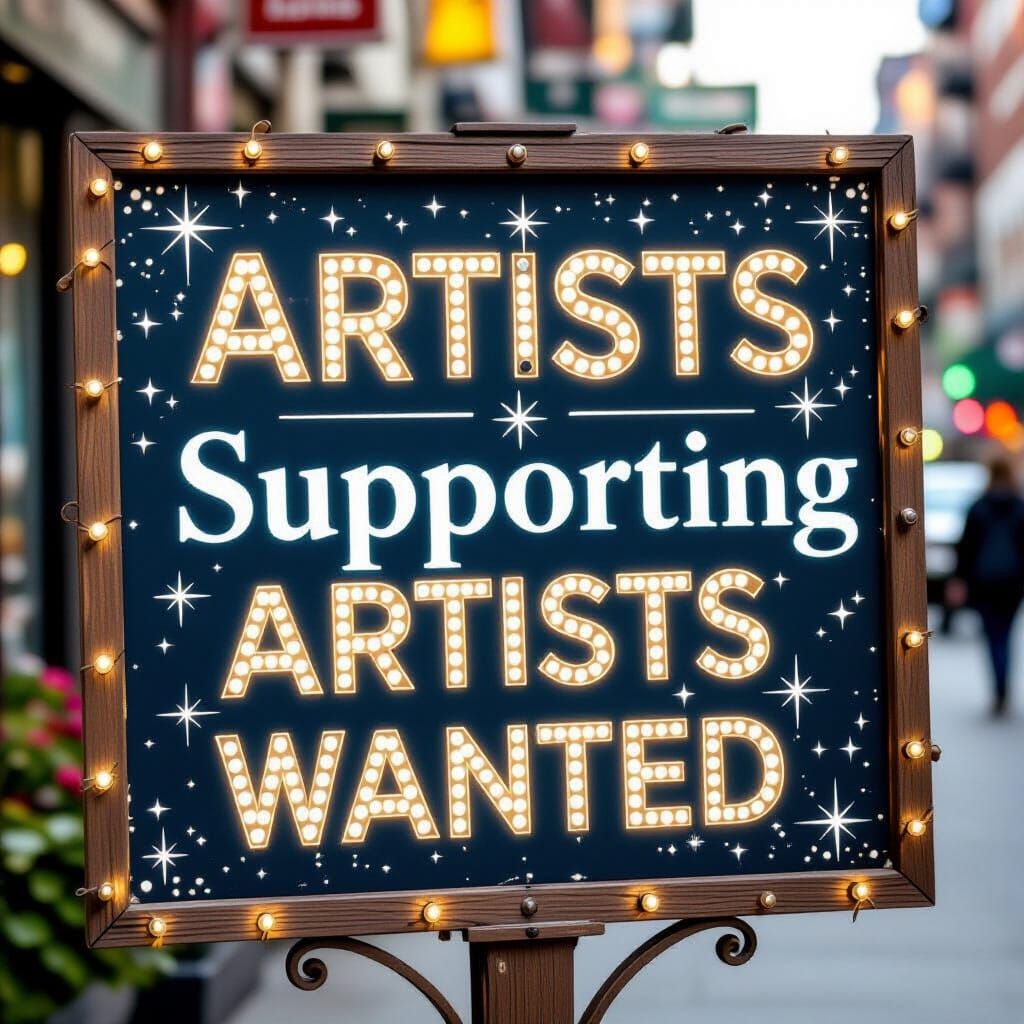 Sparkling Sign: Artists Supporting Artists Wanted
