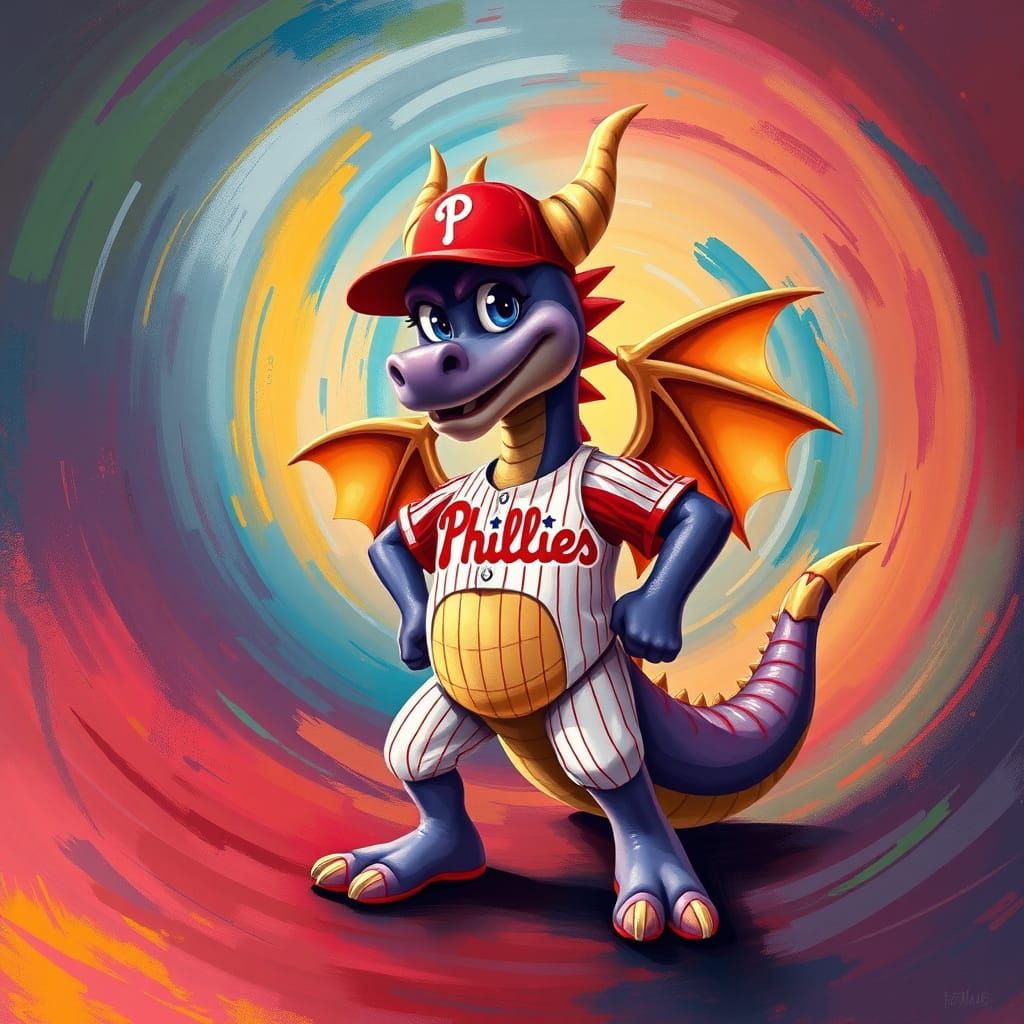 Dragon Slams Home Run in Phillies Uniform