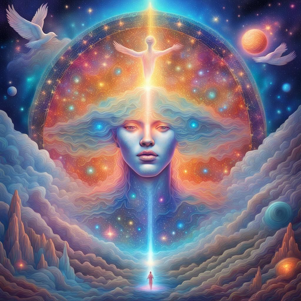 Holographic Astral Illustration of Heaven