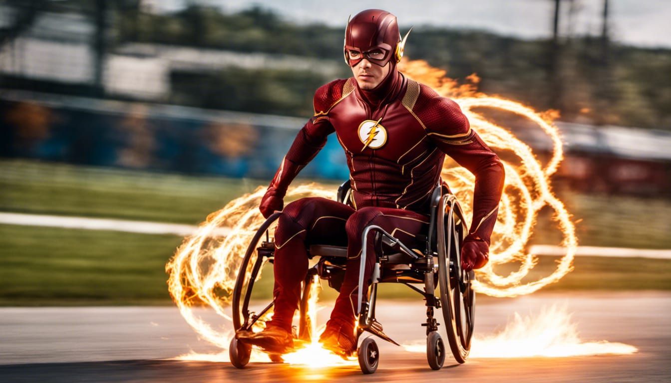 The Flash on Flaming Wheelchair: Action Photography