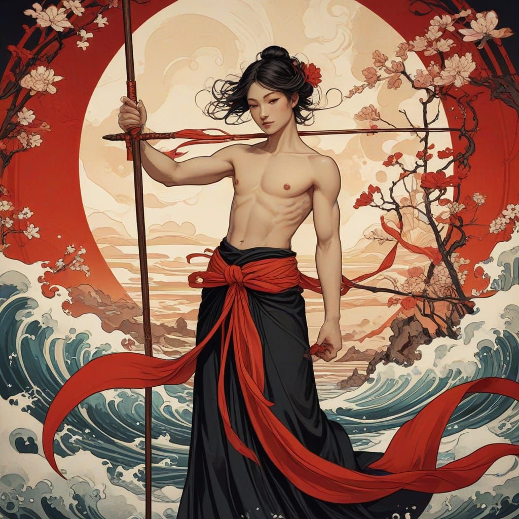 Nezha Stirring the Sea