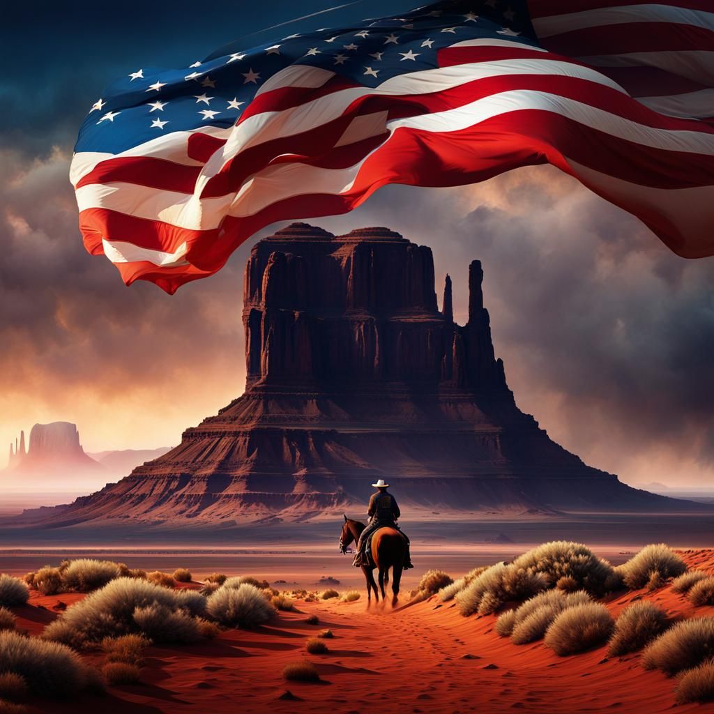 Marine, Fireman, Cowboy in Monument Valley