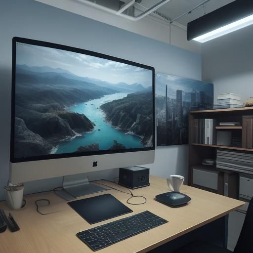 Businessperson in Modern Office: Concept Art